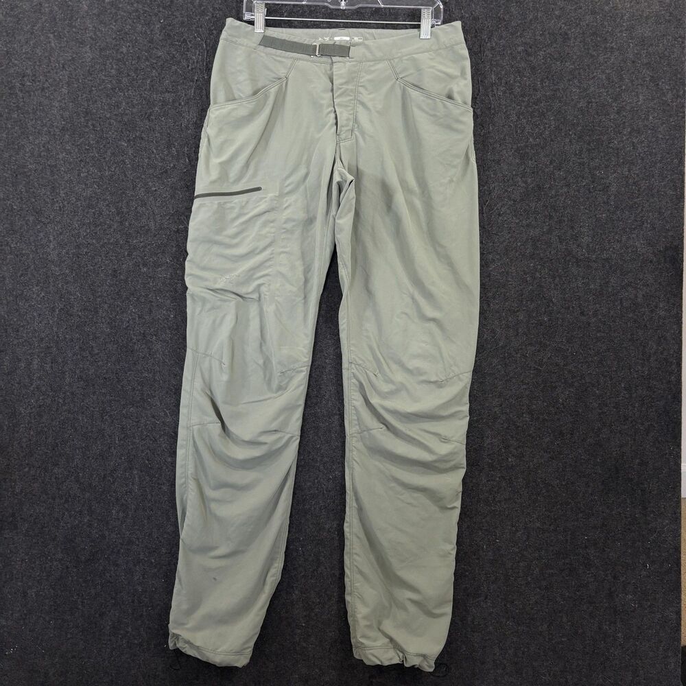 Arc'teryx Gamma Pants Men's 32 Olive Green Lightweight Hiking Stretch Zip Pocket